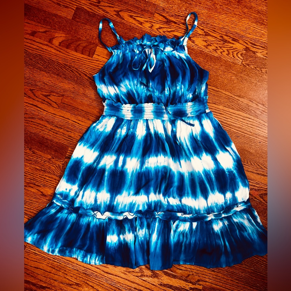 💙🤍 Blue Tie Dye dress🤍💙